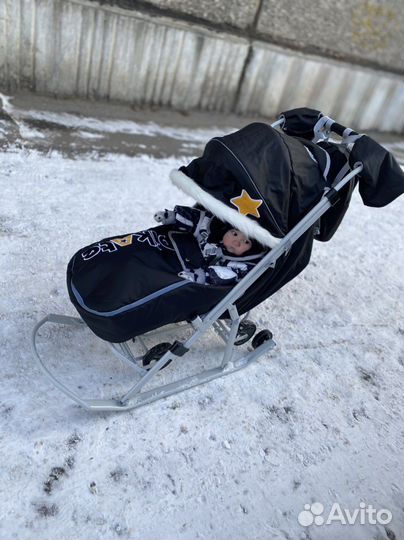 Детские санки коляска
