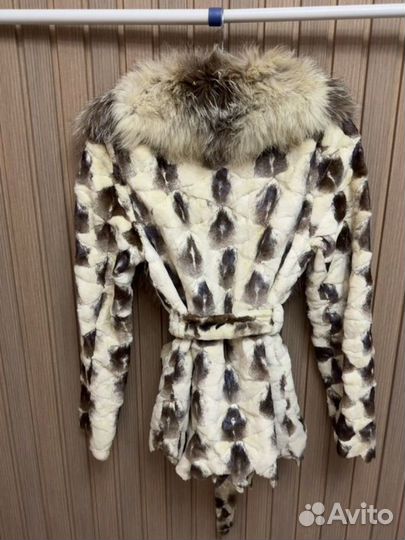 Шуба натуральная, Стриженая норка+енот