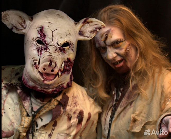 Страшные Маски Зомби, Свинья, Беззубик Дьявол