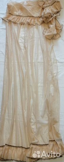 Тюль для кухни с ламбрекеном, б/у