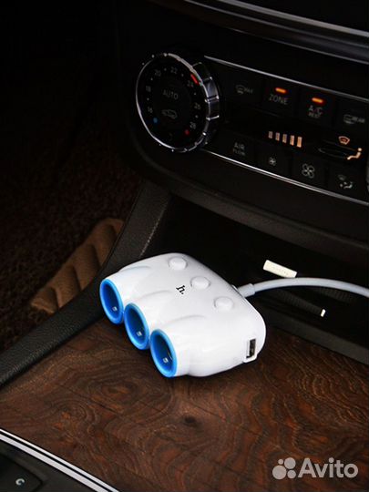 Автомобильное зарядное устройство hoco C1 Three in