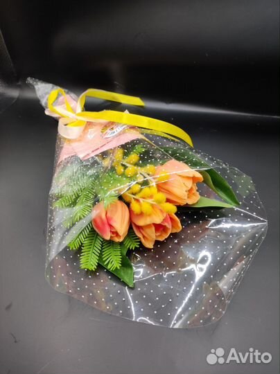 Букет тюльпанов из мыла