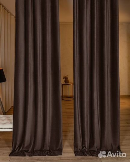 Шторы бархат богема шоколад новые пошив