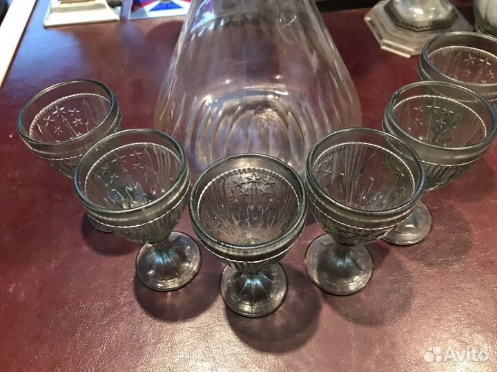 Рюмки лафитники СССР Ракета Кремль Звезды