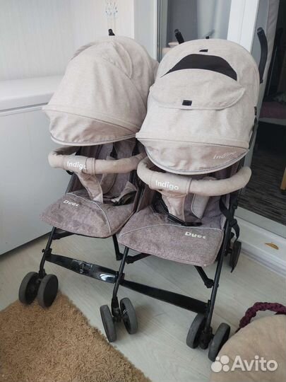 Коляска для двойни indigo