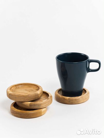 Подставки под горячее, подстаканники из ясеня, 2шт