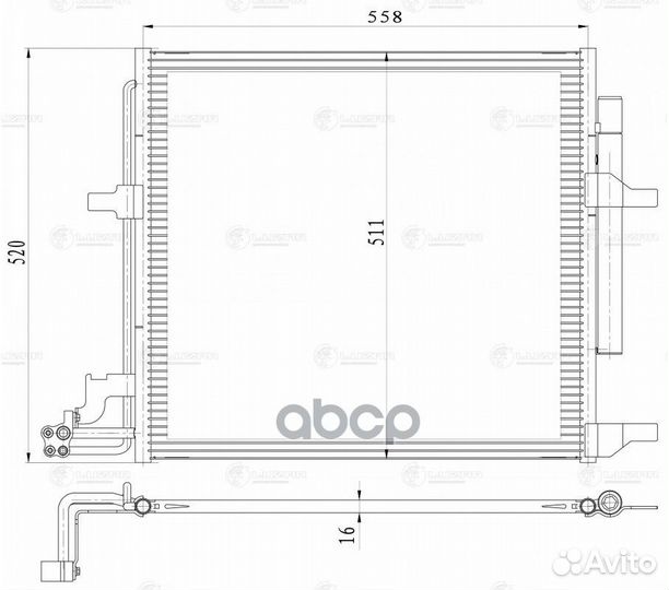 Радиатор кондиционера Geely Atlas (16) (lrac