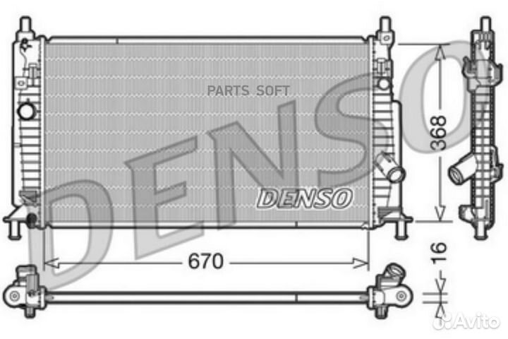 Denso DRM44020 Радиатор 670x368