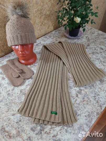 Шарф benetton мягкая шерсть