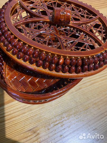 Шкатулка для украшений бамбуковая