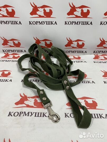 Поводок брезентовый с карабином 5 m