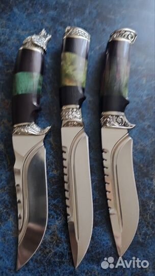 Классные,острые,ножи сталь 110х18в кожаном чехле