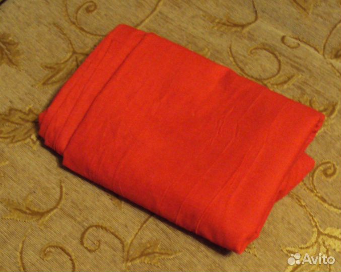 Отрез ткани красный новый хлопок СССР 3м х 90см