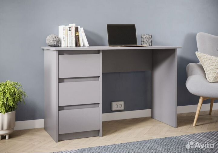 Стол письменный 1,2 метра Серый