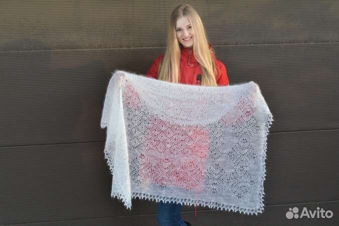 Платок пуховый(паутинка) 120х120