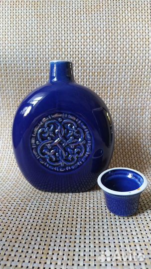 Фляга Штоф фарфор кобальт СССР