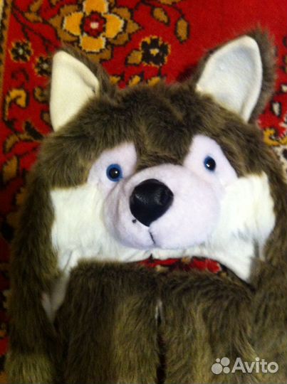 Шапка-шарф собачка Хаски