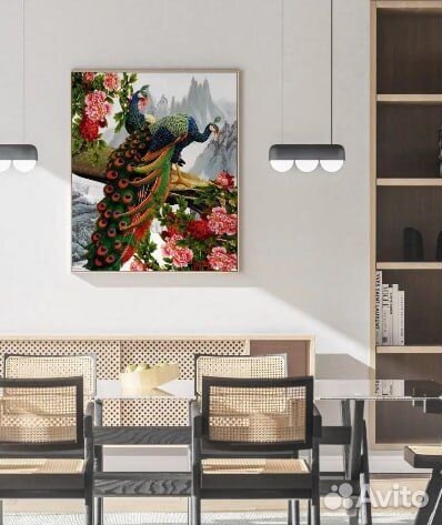 Картина по номерам красивый павлин