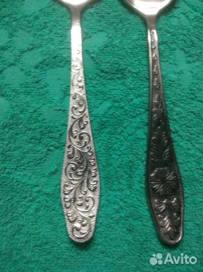 Столовые ложки СССР с чернением
