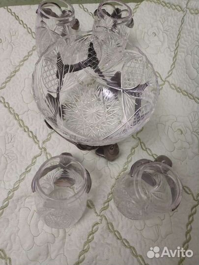 Раковница с 4мя пивными бокалами СССР