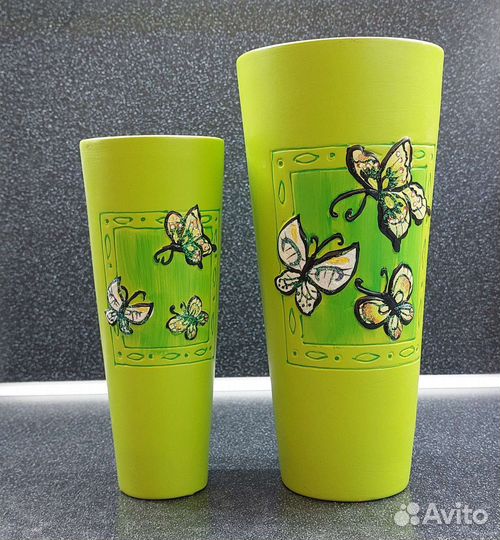 Ваза для цветов керамика новые набор 2 шт