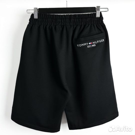 Шорты Tommy Hilfiger черные с вышивкой