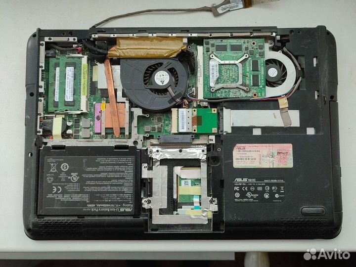 Ноутбук Asus k61ic Разбор