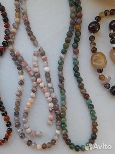 Бусины из натуральных камней для бус и браслетов