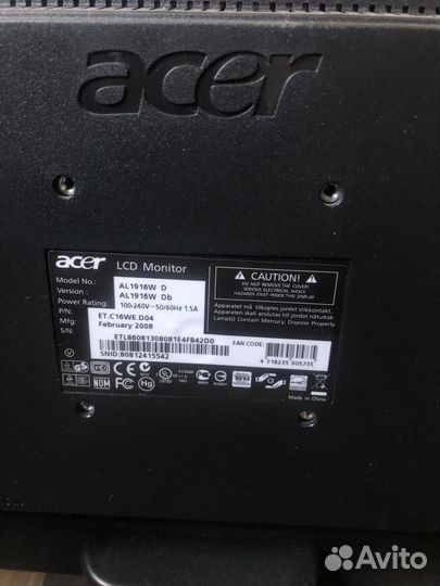 Монитор acer 19