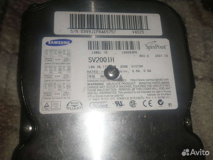 Жёсткий диск Samsung 20 GB