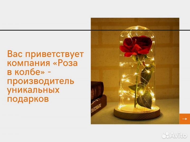 Роза в колбе. Качественная