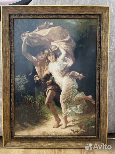 Картина вышивка крестиком, ручная работа