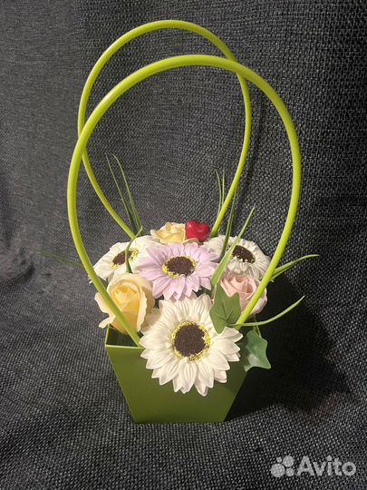 Букет из мыльных цветов