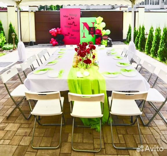 Аренда мебели текстиля посуды декора