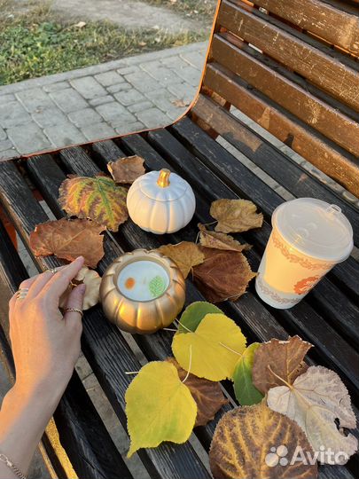 Свеча в гипсе ароматическая из натурального воска