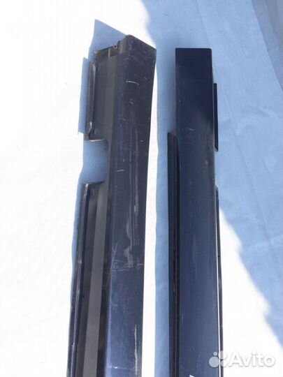 Накладки на порог внешние BMW E60 синий