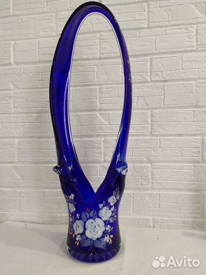 Ваза цветное стекло Сфера Бердников