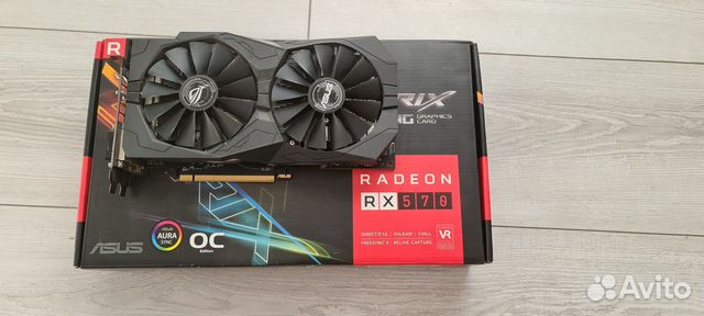 Видеокарта Asus Rog Strix RX570 4Gb купить в Курске | Электроника | Авито