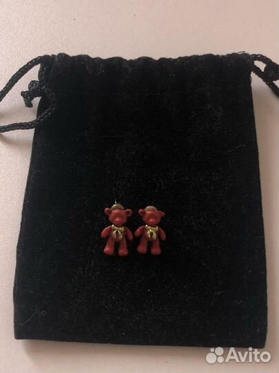 Винтажные серьги гвоздики мешки
