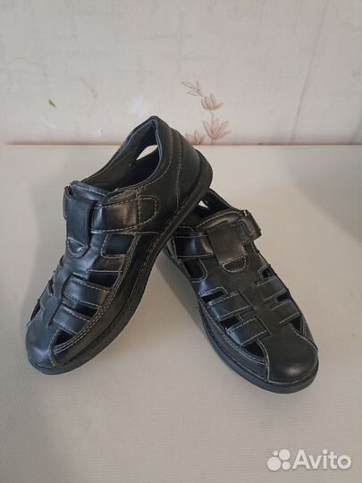 Кожаные туфли для мальчика 33 размер