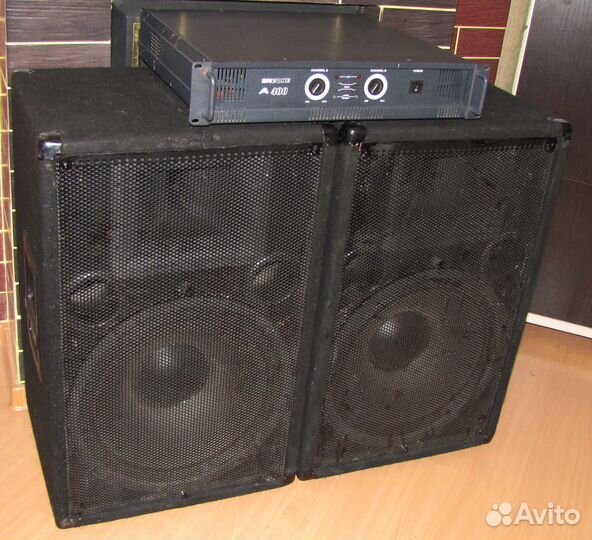 Колонки S-King 402+402W Pro-70х43х39+Усилок Stereo