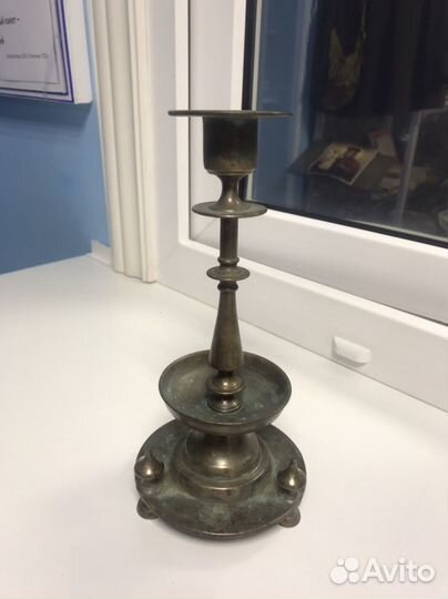 Подсвечник латунный с куполами до 1917 г, клеймо