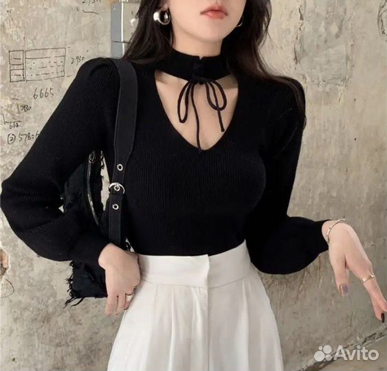 Топ с длинными рукавами