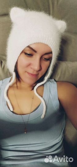 Шапка чепчик с ушками