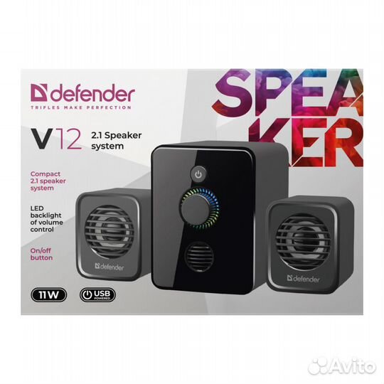 Колонки 2.1 Defender V12 черные (65212)