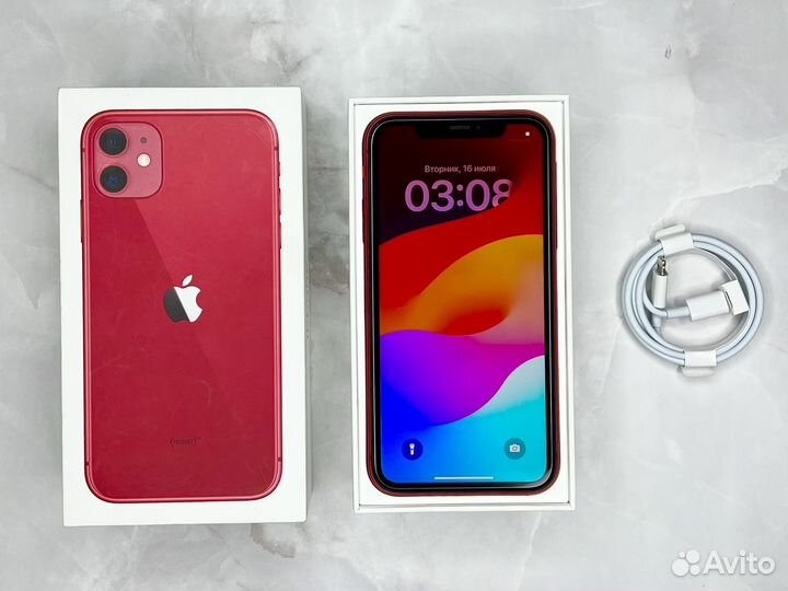 iPhone 11 64Gb Red (83%,чек,гарантия,simesim)