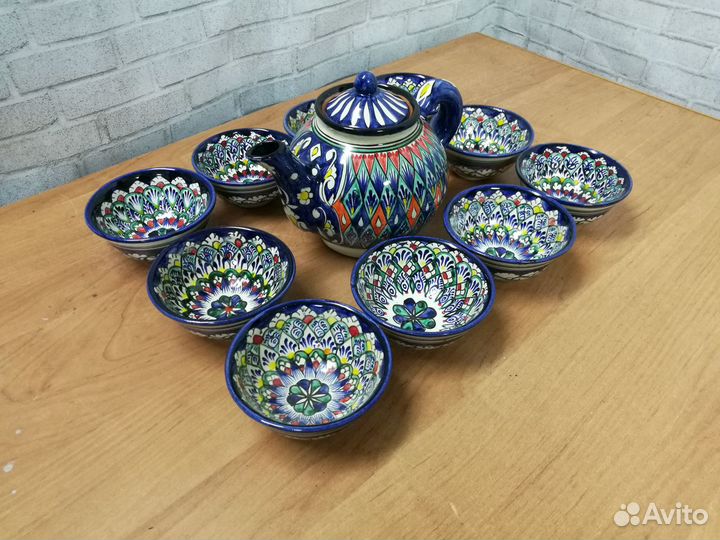 Риштанская керамика (комплект посуды)