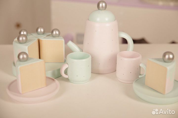 Детская деревянная посуда для игры