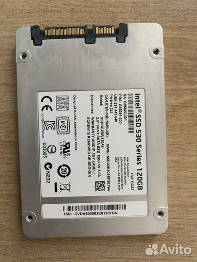 SSD диск intel 530 120Gb