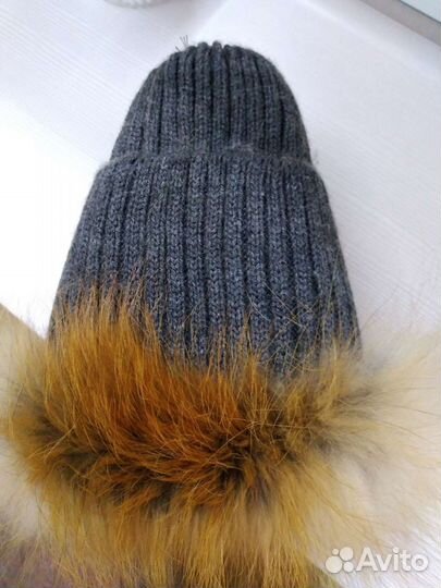 Шапка из лисы новая